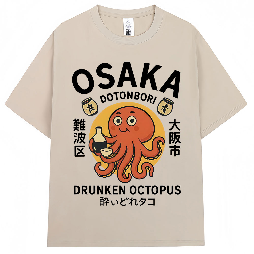 Vintage Fashion Osaka - Футболка с принтом «Пьяный осьминог» в