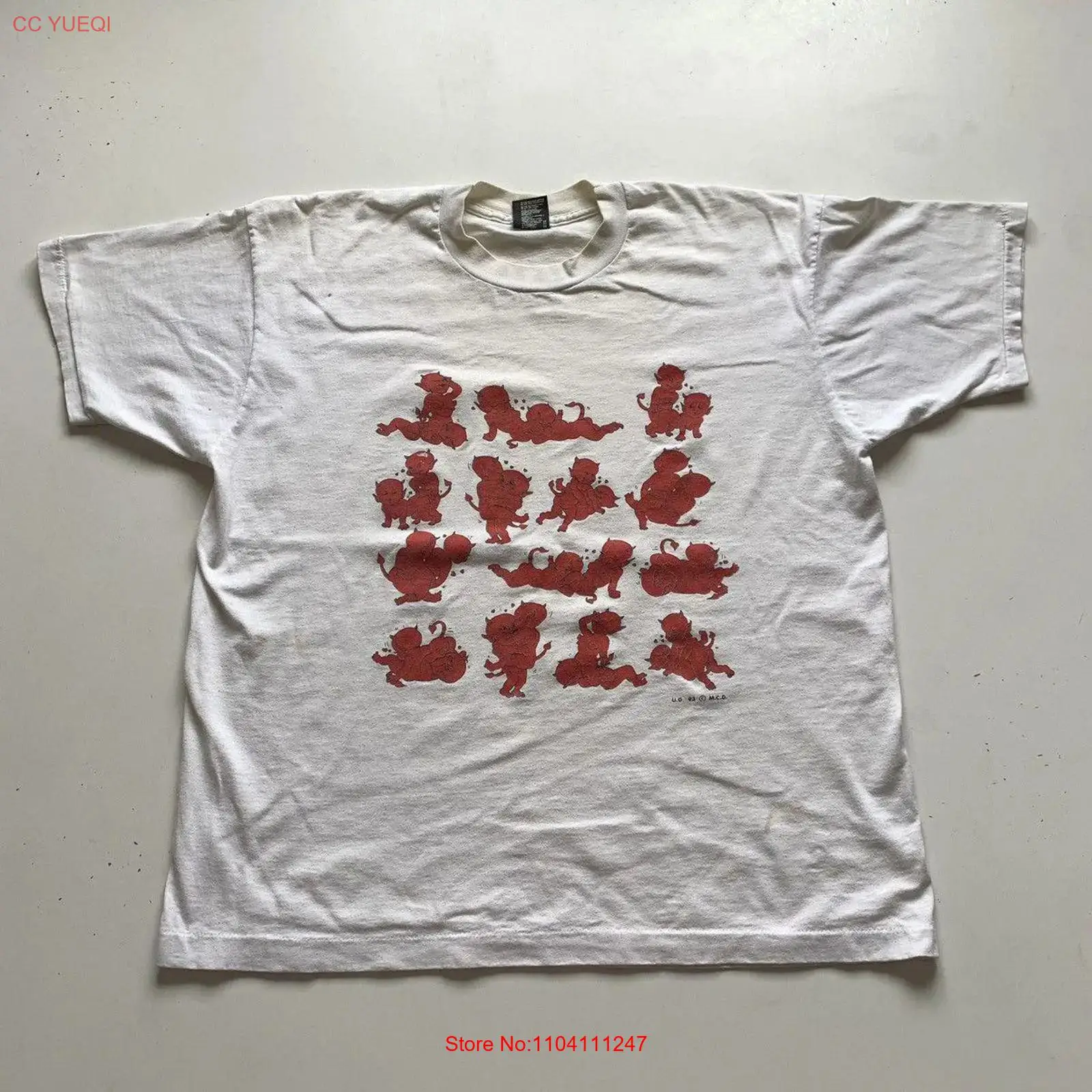 Vintage Fashion Victim Shirt - Винтажная футболка 1990-х годов с принтом