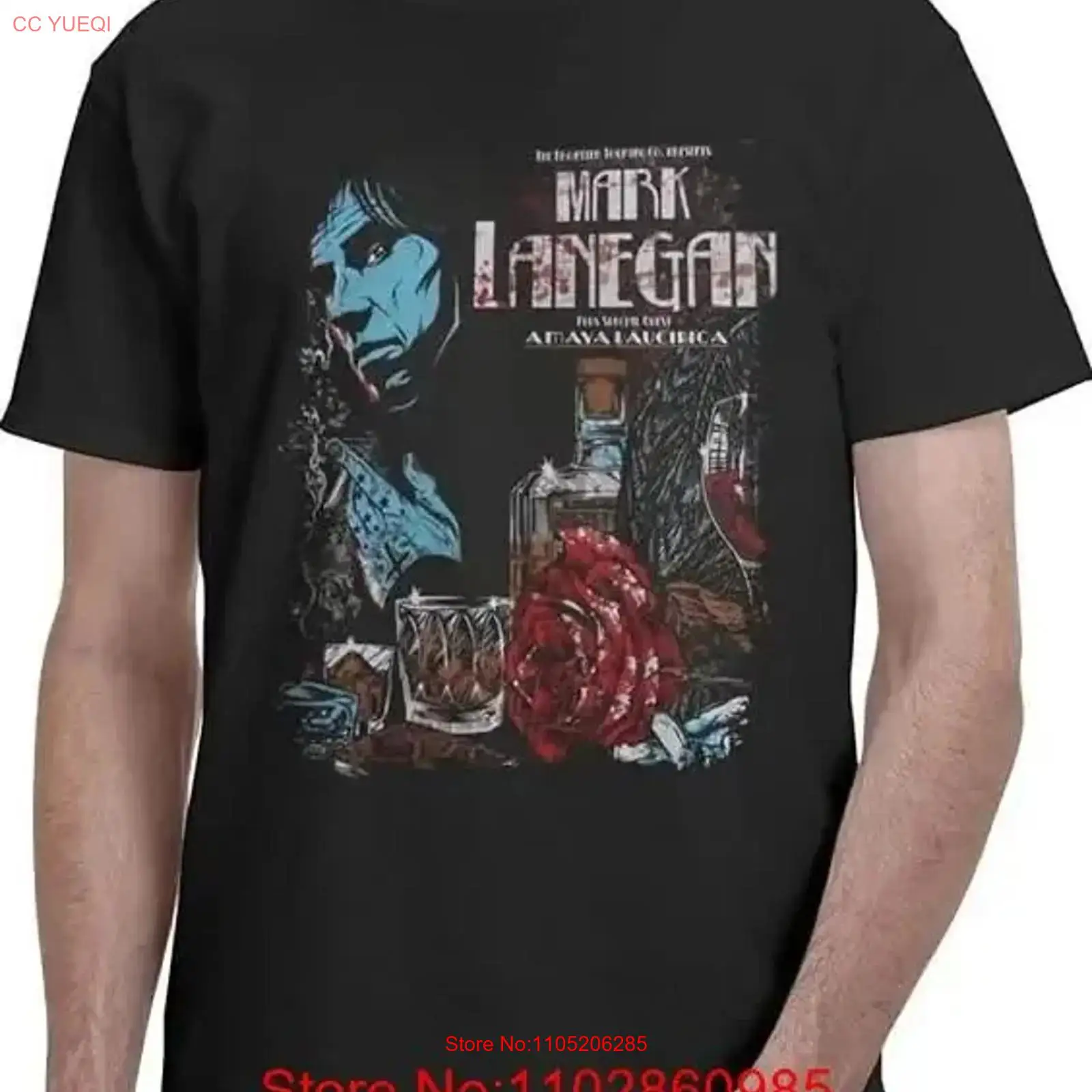 Vintage Fashion Wear - Футболка Mark Lanegan из плотного хлопка,