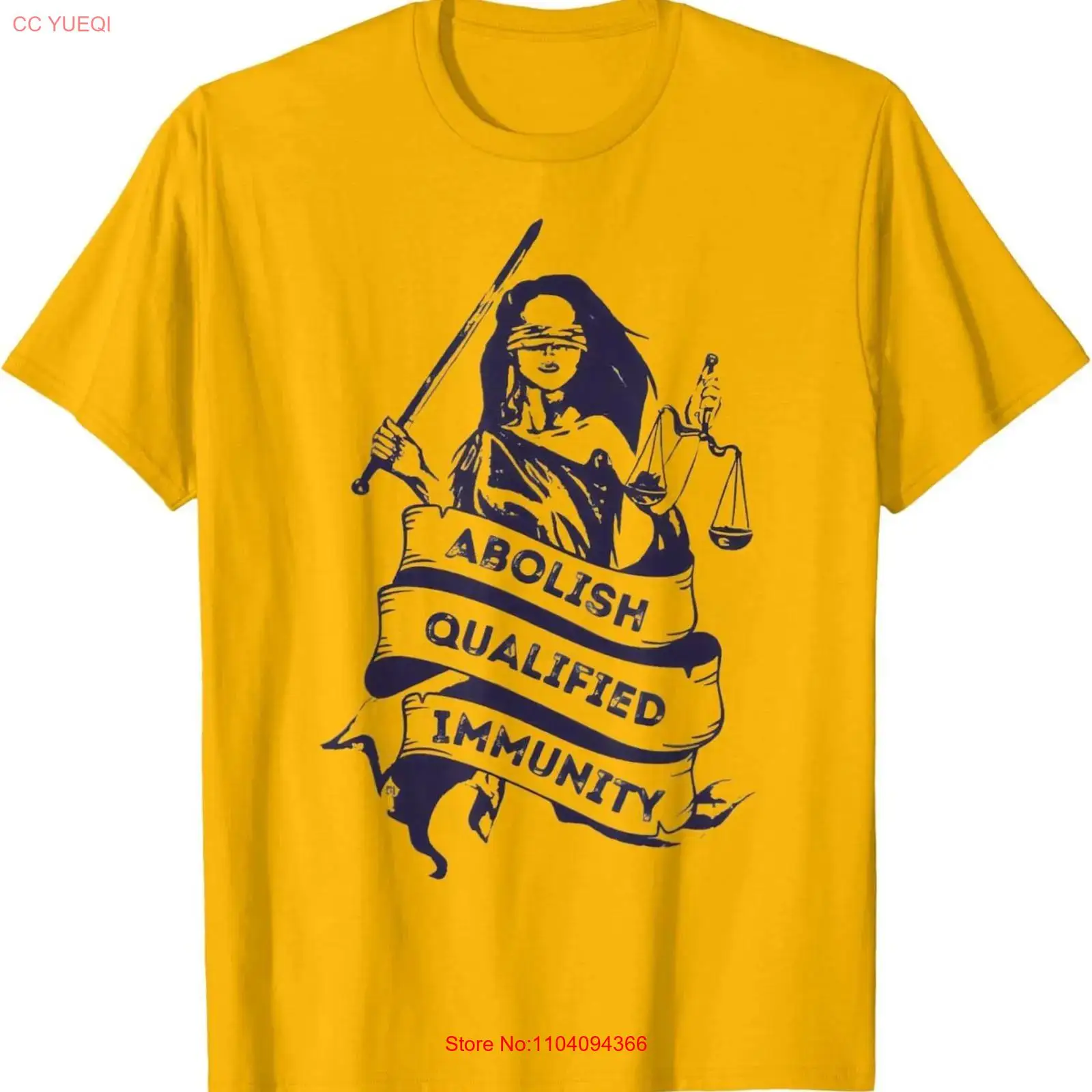 Vintage Fashion Wear - Футболка Abolish Qualified Immunity в винтажном