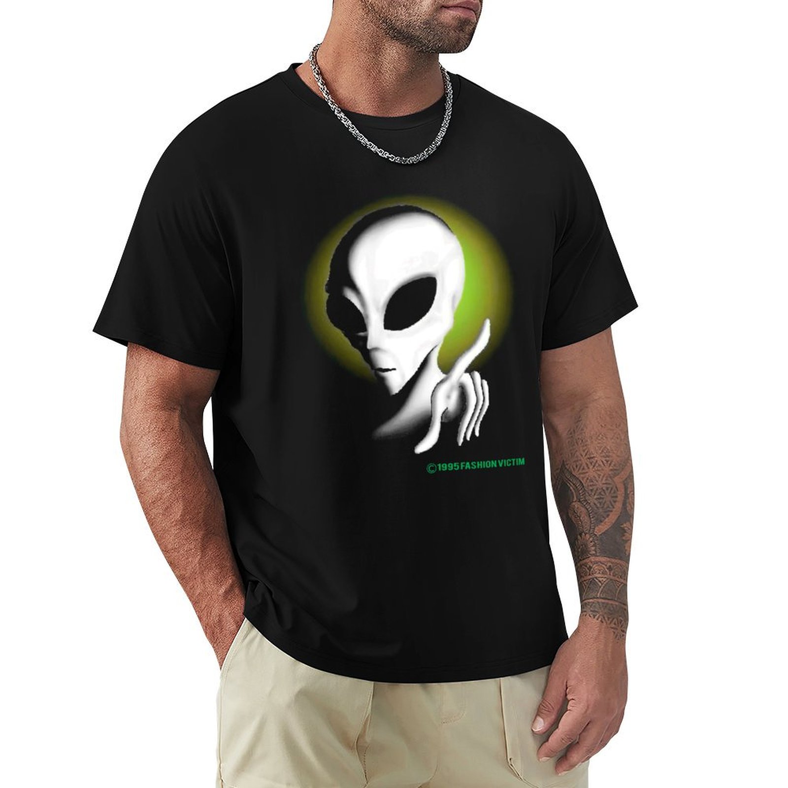 Vintage Fashion Victim Shirt - Футболка ALIEN 1995 года, винтажная, светящаяся