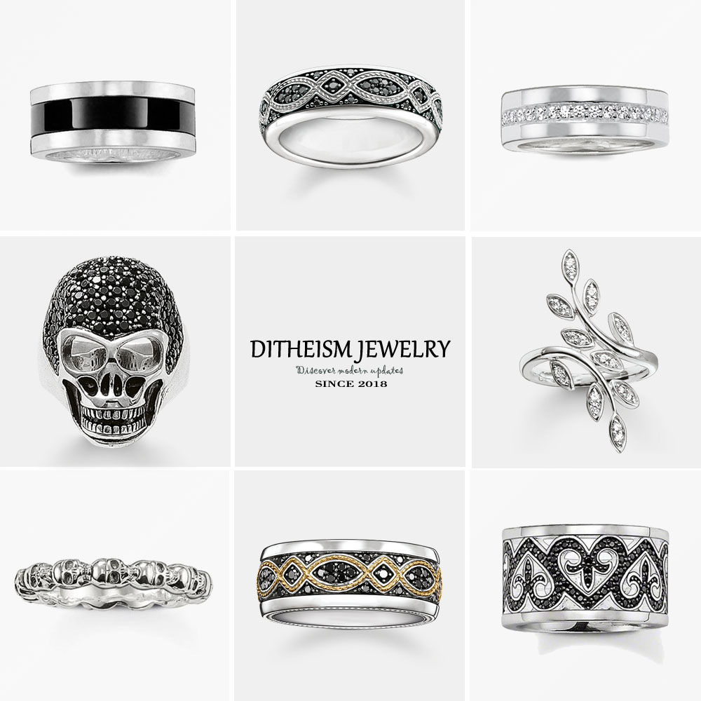 Vintage Fashion Rings For Women - Черные обручальные кольца с любовным узлом,