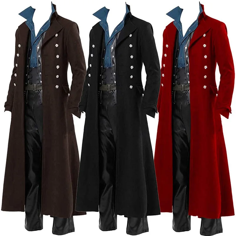 Мужской средневековый пиратски – обзор и цена Vintage Trench Coat
